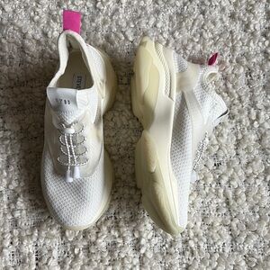 Steve Madden White Sneakers with Pink Accents